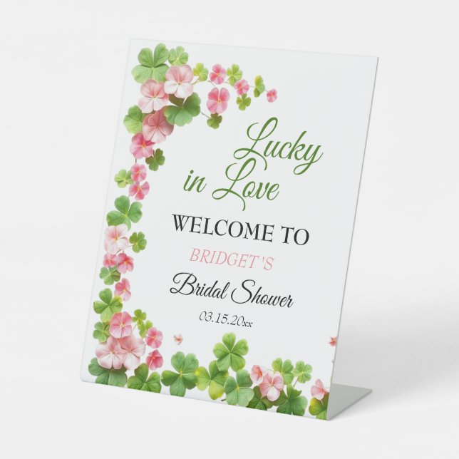 Expositor En L Clover St. Patrick's Day Bridal Shower (Anverso)