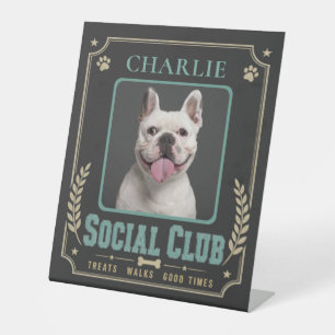 Expositor En L Club Social de Perros Vintage con Foto y Nombre