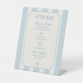 Expositor En L Coastal Bachelorette Bar Menu Pedestal Sign