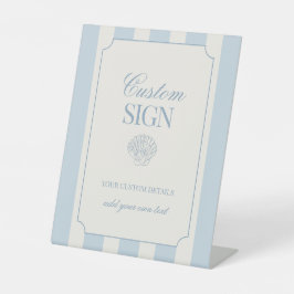 Expositor En L Coastal Bachelorette Custom Pedestal Sign