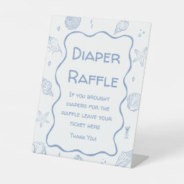 Expositor En L Coastal Beach Baby Shower Diaper Raffle