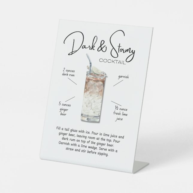 Expositor En L Coastal Dark & Stormy Cocktail Drink (Anverso)