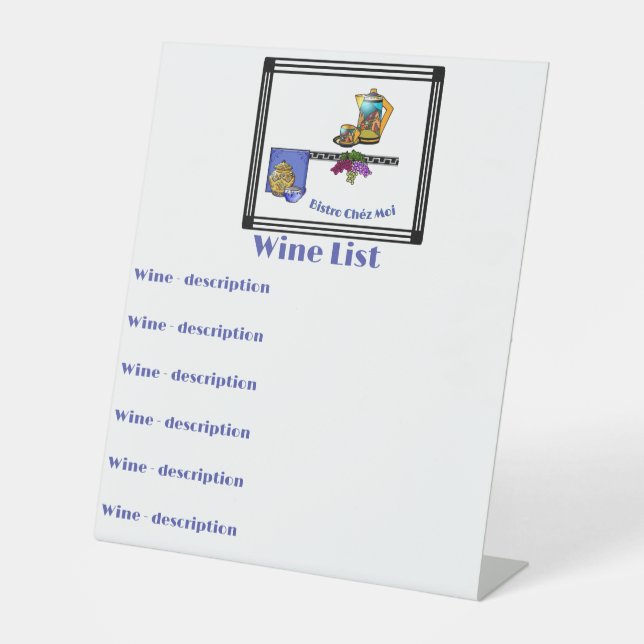 Expositor En L Cocina Art Deco Bistro Personalizado (Anverso)