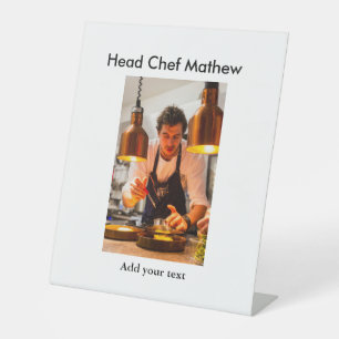 Expositor En L Cocina del chef añada nombre de texto hombres pana