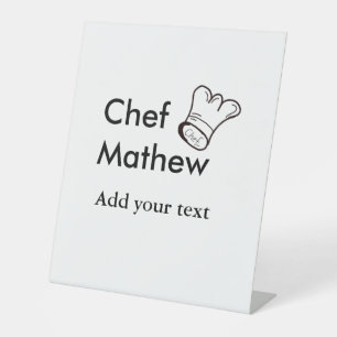 Expositor En L Cocina del chef añada nombre de texto hombres pana