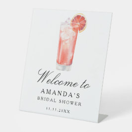 Expositor En L Cocktail Citrus - bridal shower welcome sign