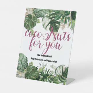 Expositor En L CocoNuts for You Pedestal Sign