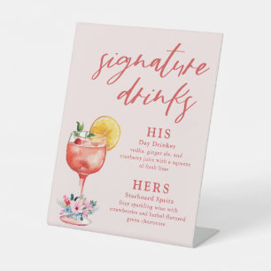 Expositor En L Cóctel Boda para bebidas con firma