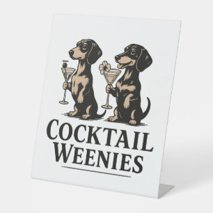 Expositor En L Cóctel Weenies Funny Dachshund Perro Wiener