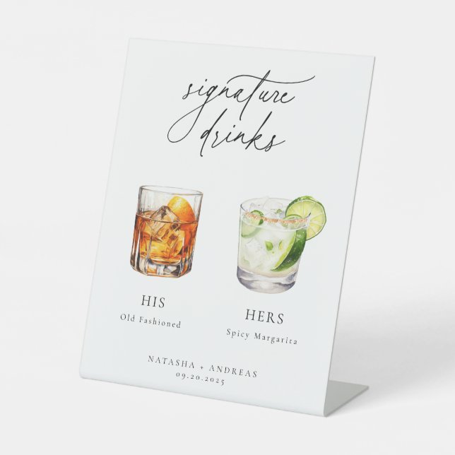 Expositor En L Cócteles contemporáneos bebidas Signature (Anverso)