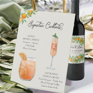 Expositor En L Cócteles de Firma Orange Blossom para Barra de Bod
