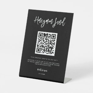 Expositor En L Codificación QR del fondo moderno de luna de miel