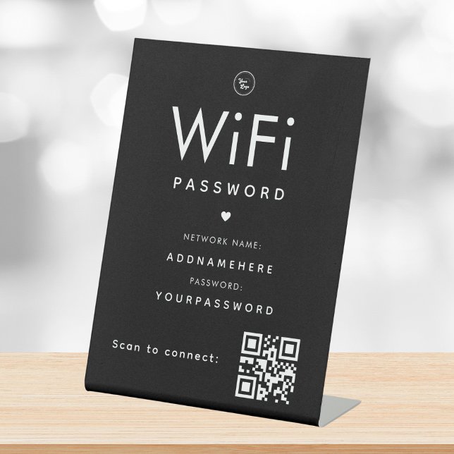 Expositor En L Código de contraseña de WiFi negro Código QR del l (Subido por el creador)