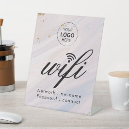 Expositor En L Código de contraseña WiFi Logotipo de negocio