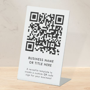 Expositor En L Código QR Blanco Minimalista moderno y sencillo