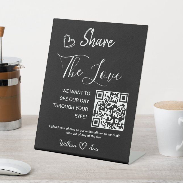 Expositor En L Código QR Compartir el Amor Boda (In Situ)
