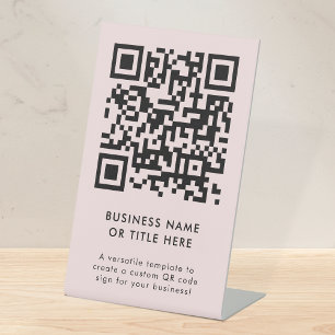 Expositor En L Código QR Crear su propio Rubor Pink moderno
