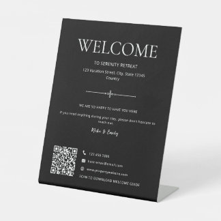 Expositor En L Código QR de alquiler de casa de vacaciones de bie