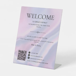 Expositor En L Código QR de alquiler de casa de vacaciones de bie