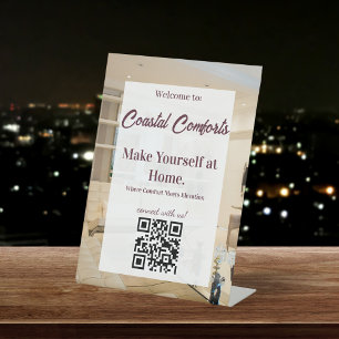 Expositor En L Código QR de alquiler de vacaciones