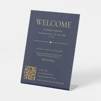 Expositor En L Código QR de bienvenida para casa de alquiler de v
