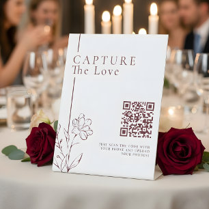 Expositor En L Código QR de Compartir Fotos de Captura del Amor M