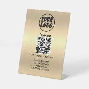 Expositor En L Código QR de logotipo empresarial profesional pers