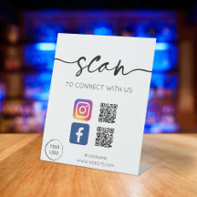 Código QR de medios sociales blanco