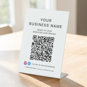 Expositor En L Código QR de negocio escanea para conectar