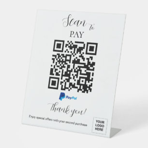 Expositor En L Código QR de pago de Paypal