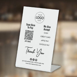 Expositor En L Código QR de pago de personalizado, pago