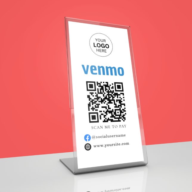 Expositor En L Código QR de pago de Venmo | Escanea para pagar lo (Subido por el creador)