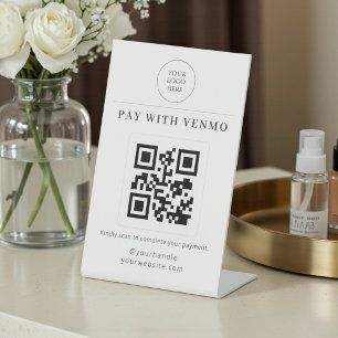 Expositor En L Código QR de pago de Venmo Escanee para pagar