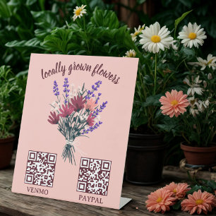 Expositor En L CÓDIGO QR DE PAGO Floristería Mercado de Flores pa