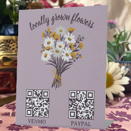 Expositor En L CÓDIGO QR DE PAGO Floristería Mercado de Flores pa