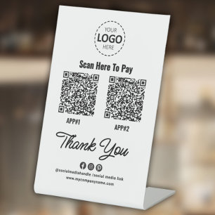 Expositor En L Código QR de pago sin contacto de personalizado