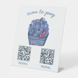 Expositor En L CÓDIGO QR DE PAGO Stand de granja Stand de mercado