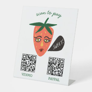 Expositor En L CÓDIGO QR DE PAGO Stand de granja Stand de mercado