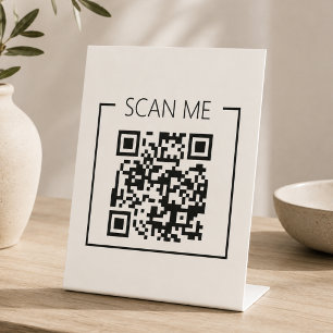 Expositor En L Código QR de Pequeña Empresa Escaneame Negocio