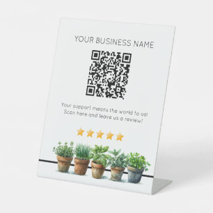 Expositor En L Código QR de plantas en macetas Opinión del client