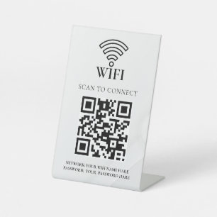 Expositor En L Código QR de red wifi empresarial personalizado