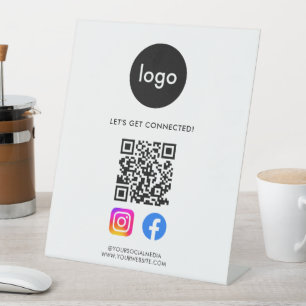 Expositor En L Código QR de redes sociales modernas