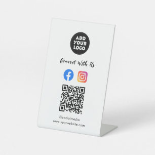 Expositor En L Código QR de redes sociales Soporte para Instagr