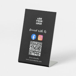 Expositor En L Código QR de redes sociales | Soporte para Instagr