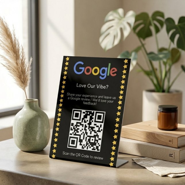 Expositor En L Código QR de reseña de Google de cinco estrellas n (Subido por el creador)