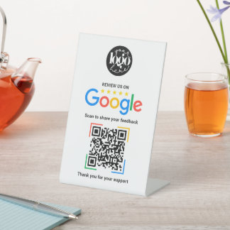 Expositor En L Código QR de reseña de Google personalizado para n