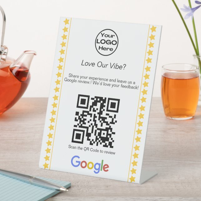 Expositor En L Código QR de reseñas de Google con calificación de (In Situ)