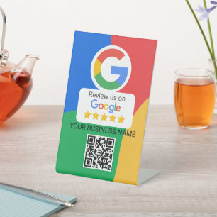 Expositor En L Código QR de reseñas de Google para negocios