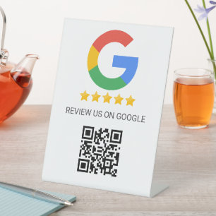 Expositor En L Código QR de reseñas de Google para negocios