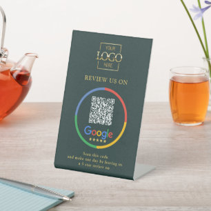 Expositor En L Código QR de reseñas de Google para promociones mo